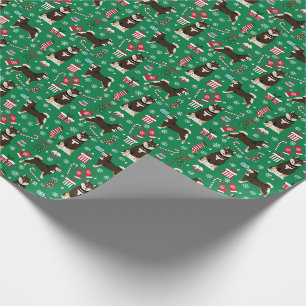 Papel De Presente Shiba Inu Black and Tan Christmas dog