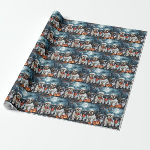 Papel De Presente Shih Tzu Halloween Assustador