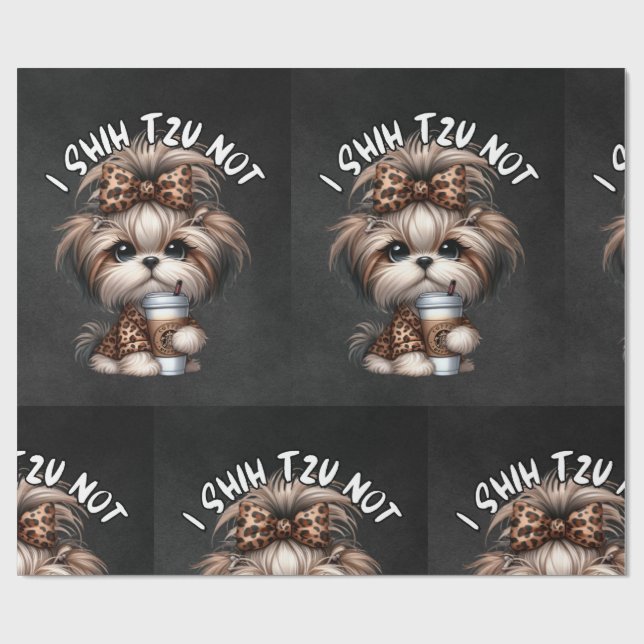 Papel De Presente Shih Tzu Wrapping Paper (Aberto)