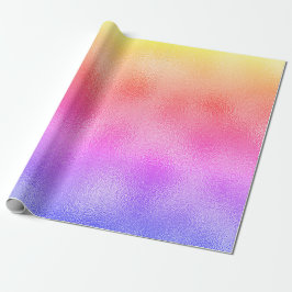 Papel De Presente Shimmer Rainbow Glass Abstrato