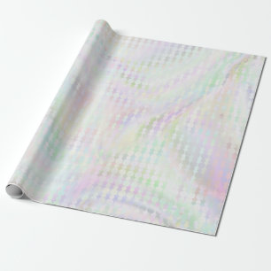 Papel De Presente Shimmer Sereia Pastel Iridescente Multicolorido