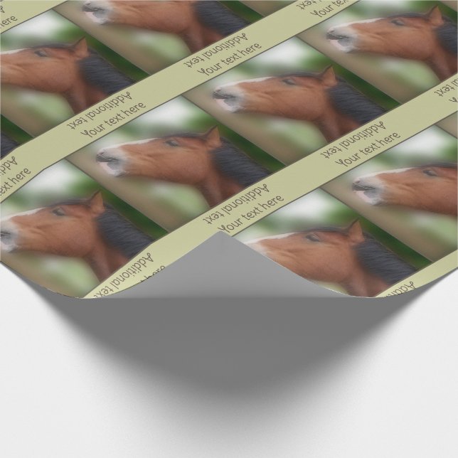 Papel De Presente Shire Draft Horse Face Personalizada (Ponta)