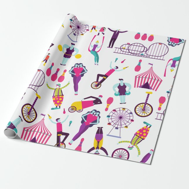 Papel De Presente show do parque de diversões de circo (Desenrolado)