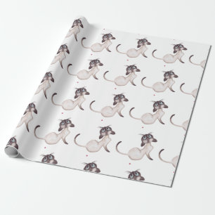 Papel De Presente Siamese Cat