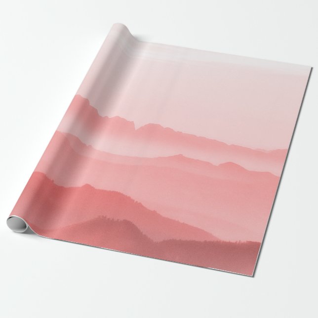 PAPEL DE PRESENTE SILHOUTE DA MONTANHA (Desenrolado)