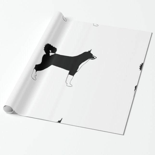 Papel De Presente Silhueta da cor de KBD (Desenrolado)