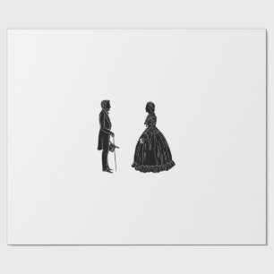 Papel De Presente silhueta de abraham lincoln mary todd lincoln