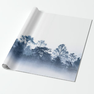 Papel De Presente silhueta de múltiplas camadas de floresta tropica