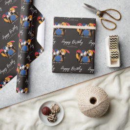 Papel De Presente Silhueta de Personagem FRIENDS™ | Feliz Aniversári