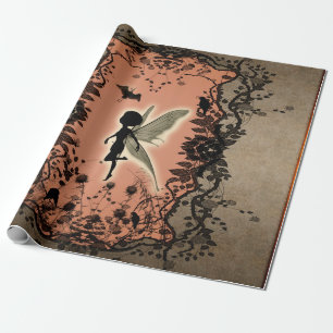 Papel De Presente Silhueta feericamente bonito com brilho de