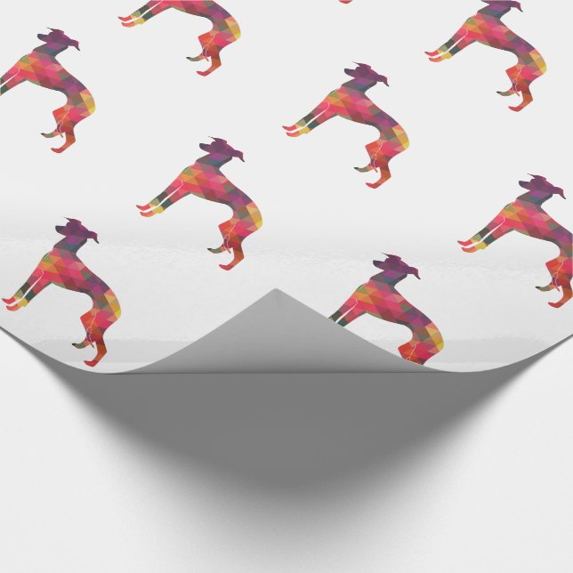 Papel De Presente Silhueta Padrão de Greyhound - Multiplexa (Ponta)