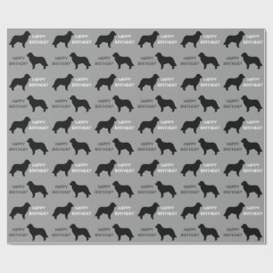 Papel De Presente Silhuetas de Cães Leonberger