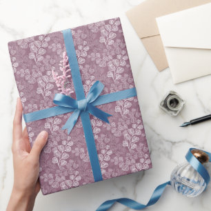 Papel De Presente Silhuetas Folhas Exuberantes Serenidade Suave Amei