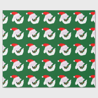 Papel De Presente Silly goofy Santa Claus cartoon face