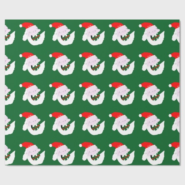 Papel De Presente Silly goofy Santa Claus cartoon face  (Aberto)