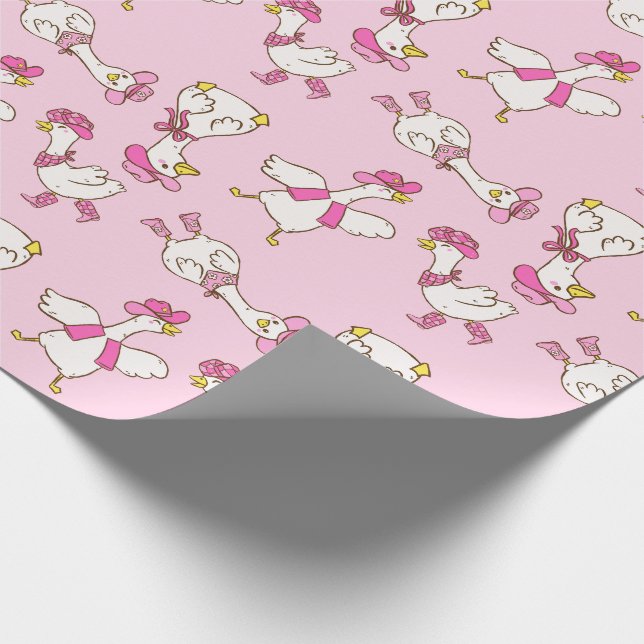 Papel De Presente Silly Goose Cowboy Cowgirl Pink Gift (Ponta)