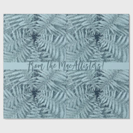 PAPEL DE PRESENTE SILVER NEW ZEALAND LEAFY FERN PERSONALIZADO KIWI N