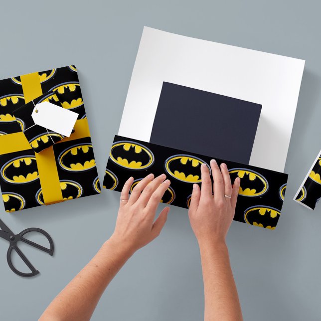 Papel De Presente Símbolo Batman | Logotipo clássico (Criador carregado)