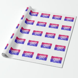 PAPEL DE PRESENTE SÍMBOLO BISEXUAL PINTADO