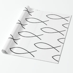 Papel De Presente Símbolo cristão Ichthys Thunder_Cove dos peixes