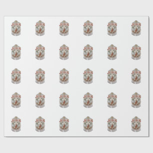 Papel De Presente Símbolo da Igreja Primitiva de Jesus Estética Jesu