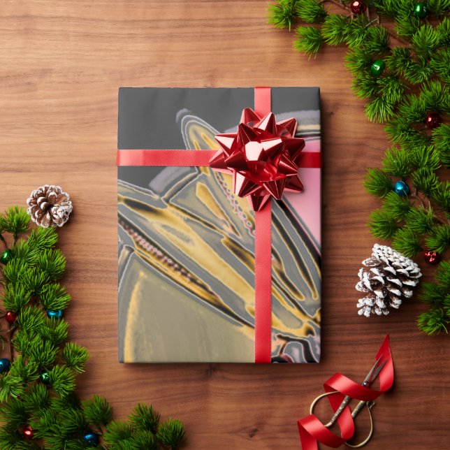 Papel De Presente Símbolo de Arte Dragonfly Abstrato multicolor (Presente de Natal)