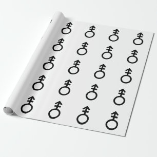 Papel De Presente Símbolo de Gênero Androgyne