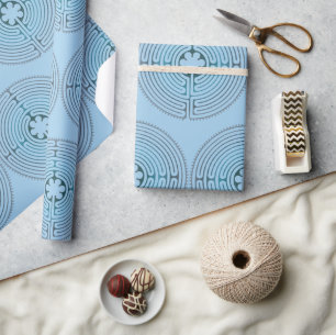 Papel De Presente Símbolo de Geometria Sagrado - Chartres Labyrinth 