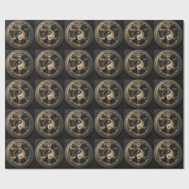 Papel De Presente Símbolo de Paz Yin Yang (Aberto)