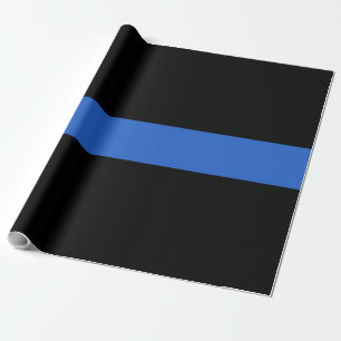 Papel De Presente Símbolo de solidariedade policial de bandeira azu
