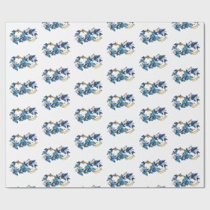 Papel De Presente Símbolo infinito de borboletas azuis Morpho