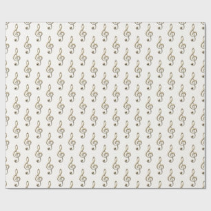 Papel De Presente Símbolo Musical deClave de Sol Amante da Música Cr