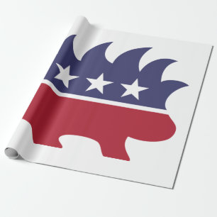 Papel De Presente Símbolo Porcupine do Partido Libertário