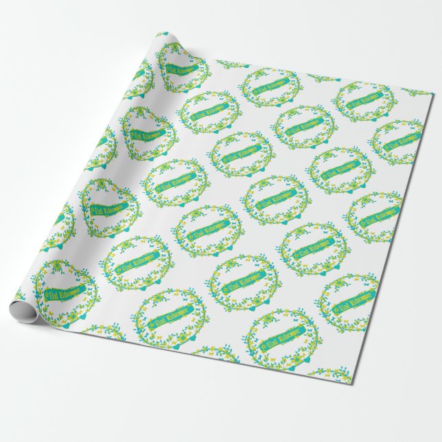 Papel De Presente Símbolo suecia de Verão (Desenrolado)