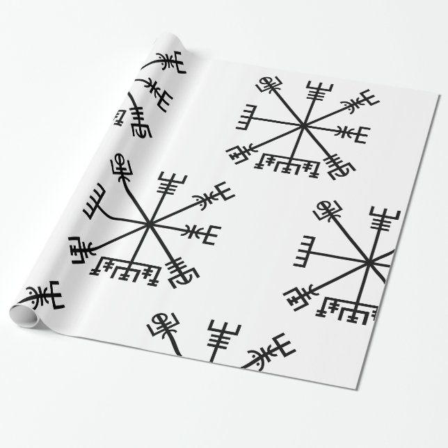 Papel De Presente Símbolo Viking Vegvisir (Desenrolado)