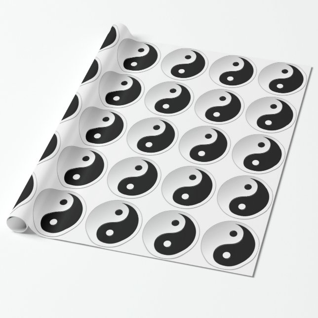Papel De Presente Símbolo Yin Yang (Desenrolado)