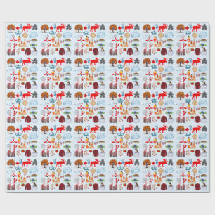 Papel De Presente Símbolos do Canadá