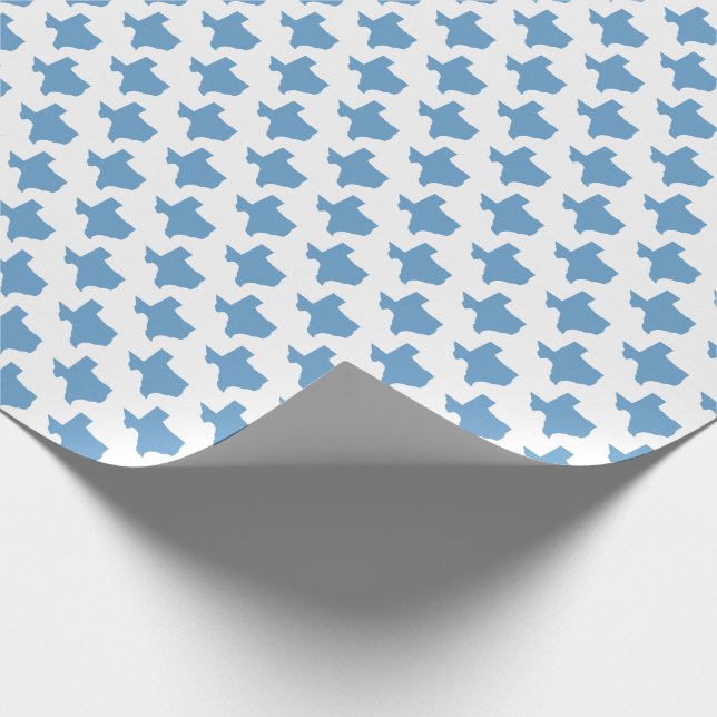 Papel De Presente Símbolos do Texas, Estado do Texas, Azul (Ponta)