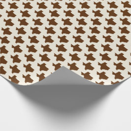 Papel De Presente Símbolos do Texas, Estado do Texas, Brown