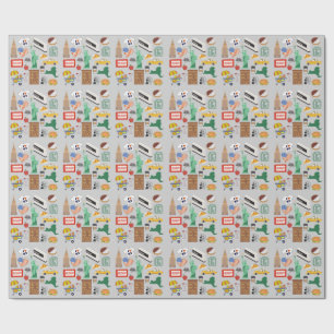 Papel De Presente Símbolos Nova Iorque