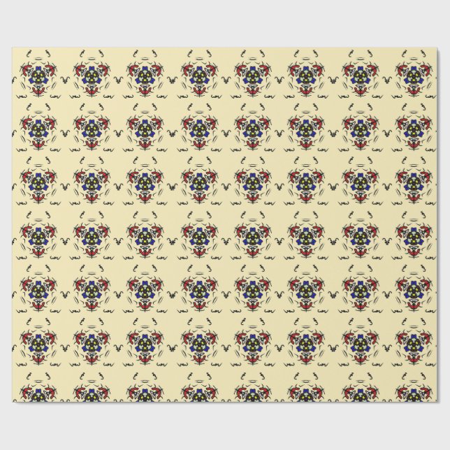 Papel De Presente Simetria de Creme Zen (Aberto)