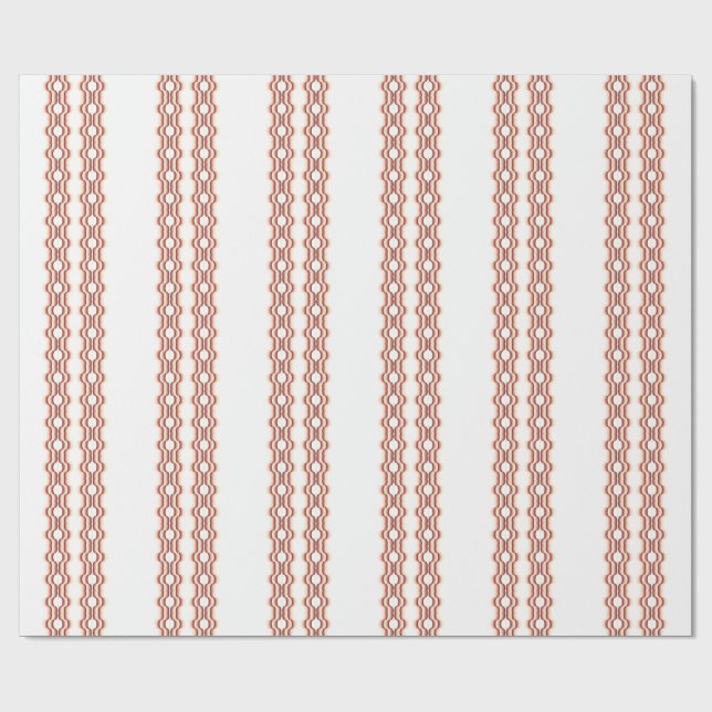 Papel De Presente Simetria de Onda de Pêssego (Aberto)