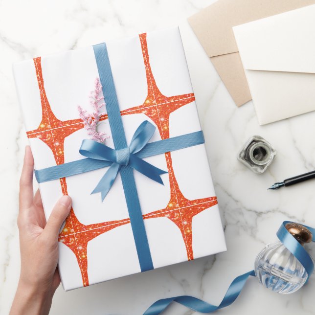 Papel De Presente Simple minimal add your photo text glitter sparkle (Presentear)