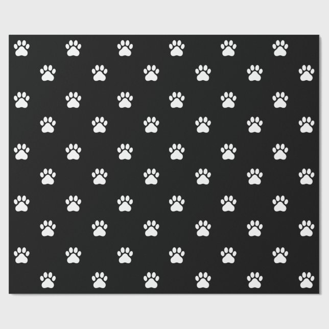 Papel De Presente Simple Paw Print Pattern Wrapping Paper (Aberto)