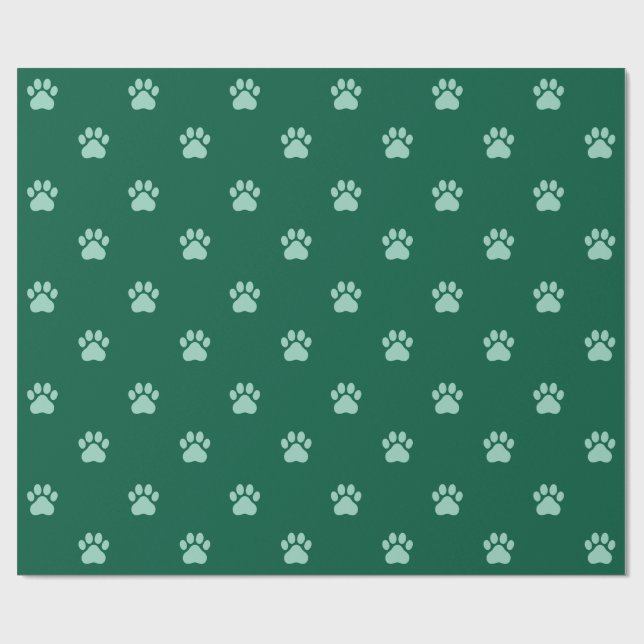 Papel De Presente Simple Paw Print Pattern Wrapping Paper (Aberto)