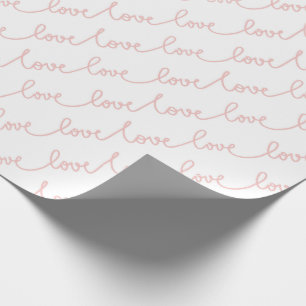 Papel de Presente Simple Script Pink Love