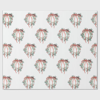 Papel De Presente Simple Wreath Wrapping Paper