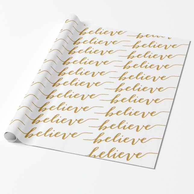 PAPEL DE PRESENTE SIMPLES ACREDITE O OURO DOS CARTÕES DE NATAL (Desenrolado)