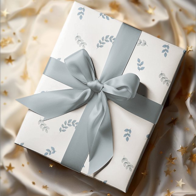 Papel De Presente Simples Cozy Boho deixa um fundo branco (Criador carregado)