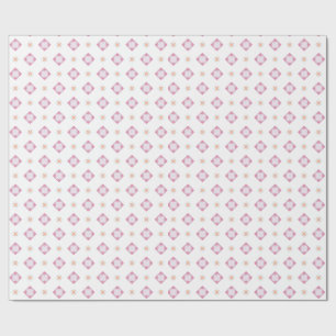 Papel De Presente Simples e elegante padrão branco rosa